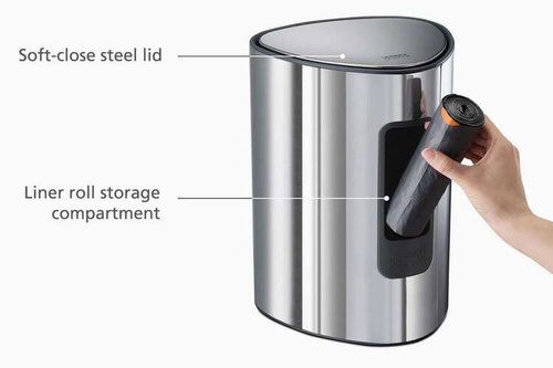 Kosz na śmieci 5l EasyStore polerowny JOSEPH JOSEPH