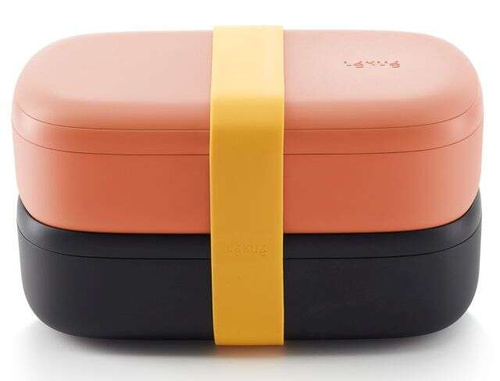 LunchBox To Go 2x500 ml różowy LEKUE