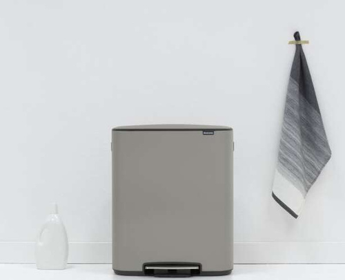 Kosz Bo Pedal Bin 60l szary betonowy powłoka mineralna BRABANTIA