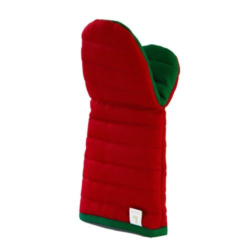 Rękawica kuchenna pikowana,czerwono-zielona, Lukarna