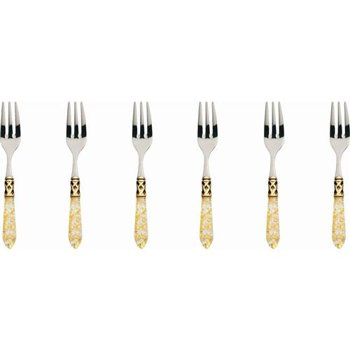 Komplet 6 widelczyków do ciasta Aladdin Gold BUGATTI