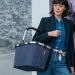 Koszyk carrybag herringbone dark blue REISENTHEL