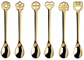 Zestaw 6 łyżeczek do kawy PortaFortuna złoty BUGATTI