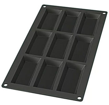 Forma do pieczenia Financier (9 szt.) silikonowa czarna LEKUE