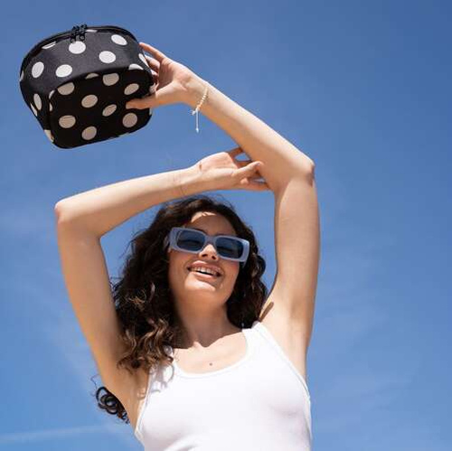 Torba coolerbag M pocket dots white REISENTHEL