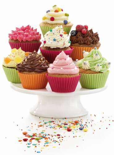 Foremki do muffinek 7 cm (12 sztuk) silikonowe LEKUE