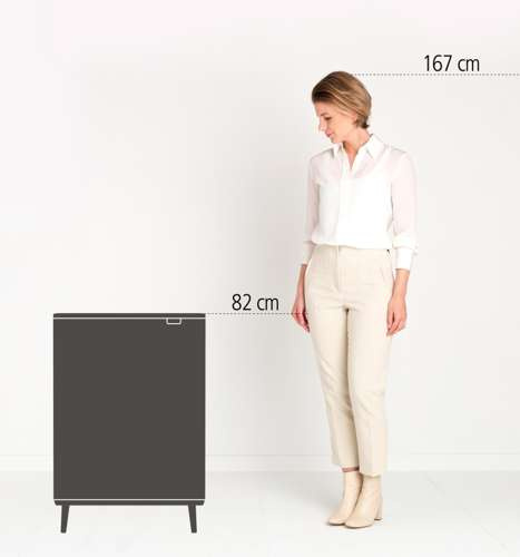 Kosz Bo Touch Bin Hi 2x30 l biały BRABANTIA