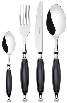 Zestaw sztućców 24 el. (na 6 osób) Country Black BUGATTI