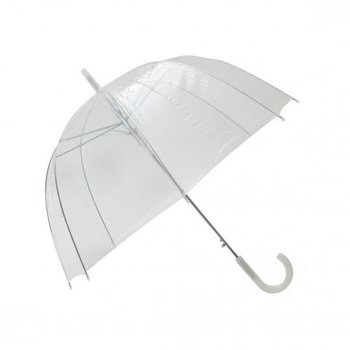 Długi przezroczysty parasol, kopuła, basic, 8 żeber, SMATI