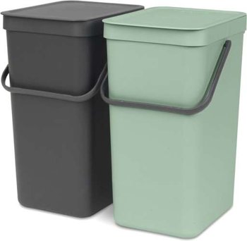 Kosz szafkowy Sort & Go 2 x 16l Jade Green/Grey BRABANTIA