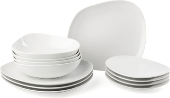 Zestaw talerzy dla 4 osób (12el.) Organic White VILLEROY BOCH