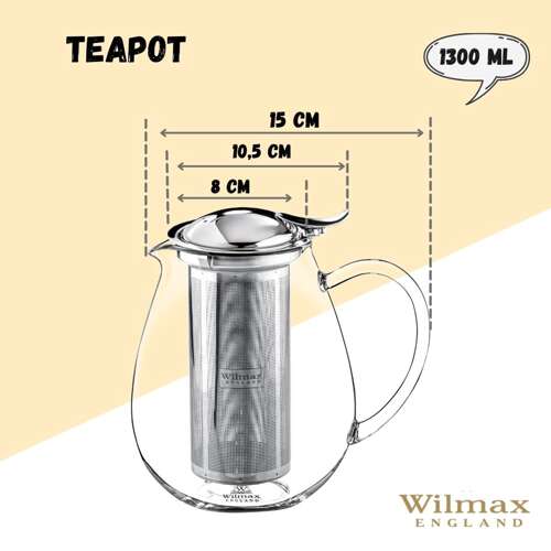 Dzbanek do herbaty 1300ml Thermo Glass Wilmax