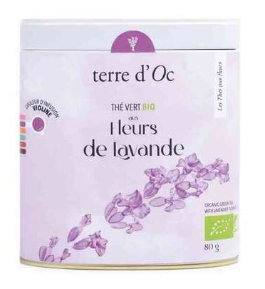 Herbata zielona organiczna 40 g Kwiat Lawendy TERRE D'OC