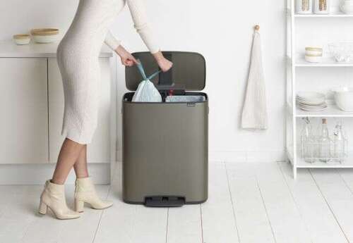 Kosz Bo Pedal Bin 2x30 l platynowy BRABANTIA 