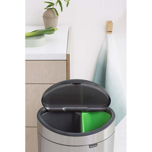 Kosz Touch Bin do segregacji 23l + 10l stal matowa BRABANTIA