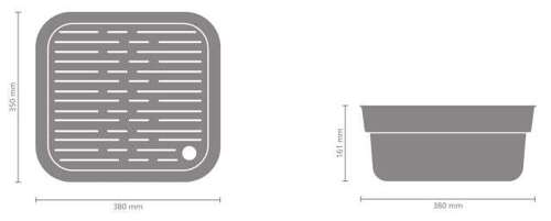 Misa do mycia naczyń Sinkside Light Grey BRABANTIA