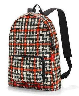 Plecak mini maxi rucksack glencheck red REISENTHEL