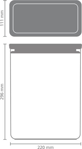 Pojemnik prostokątny 5,4l Tasty+ Dark Grey BRABANTIA 