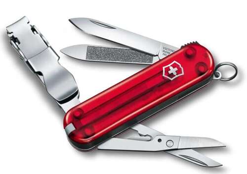 Scyzoryk Nail Clip 580 czerwony transparentny VICTORINOX