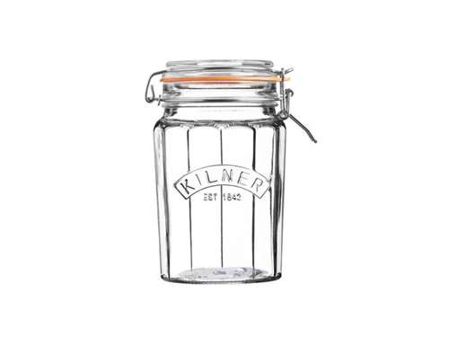 Słoik 0,95 l Facetted Clip Top Jars - KILNER 