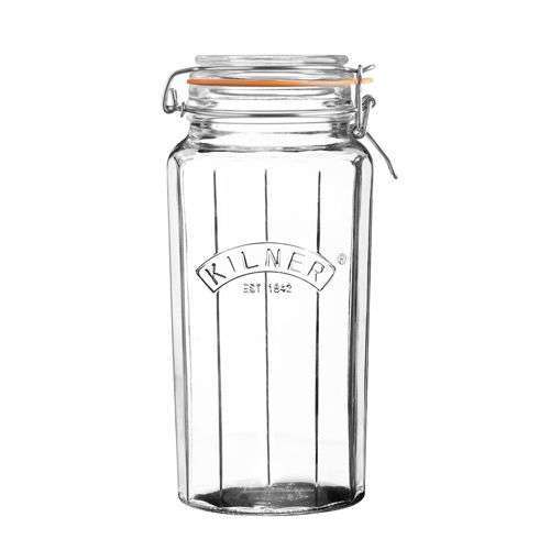 Słoik 1,8 l Facetted Clip Top Jar - KILNER