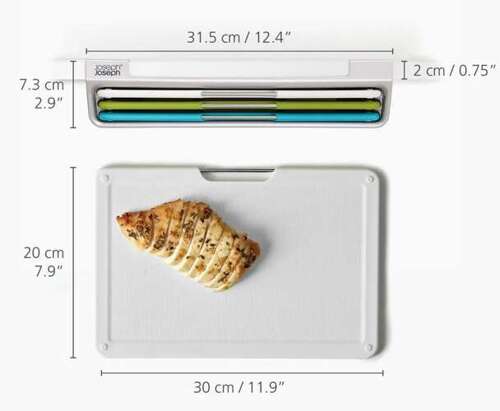 Zestaw 3 desek do krojenia  podszafkowych Folio™ Slim JOSEPH JOSEPH