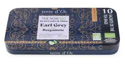 Zestaw czarnej, organicznej herbaty 10 x 2 g Earl Grey Hospitality TERRE D'OC