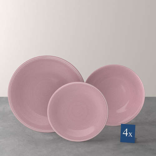 Zestaw talerzy 12el. (dla 4 osób) Color Loop Rose VILLEROY BOCH