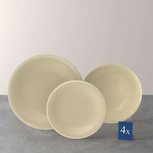 Zestaw talerzy 12el. (dla 4 osób) Color Loop Sand VILLEROY BOCH 