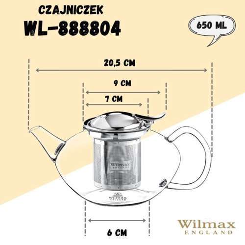 dzanek do herbaty 650ml Thermo Glass Wilmax